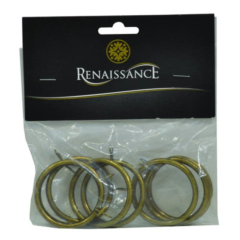 Renaissance Ball Rings Antq Brass 8pk 28/25mm - Pack of 10