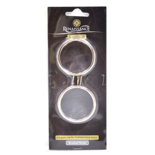 Renaissance Ball Rings Brushed Nickel 8pk 28/25mm - Pack of 10