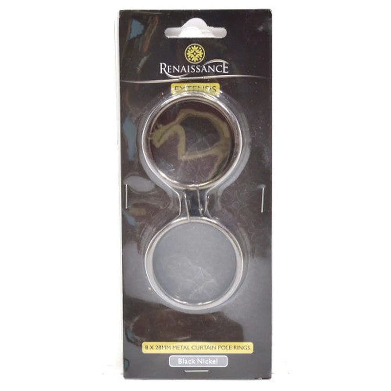 Renaissance Ball Rings Black Nickel 8pk 28/25mm - Pack of 10