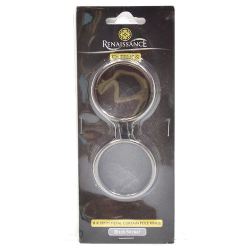Renaissance Ball Rings Black Nickel 8pk 28/25mm - Pack of 10