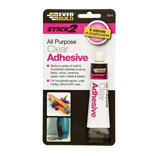 EverBuild All Purpose Clear Adhesive, 30ml - Pack of 10