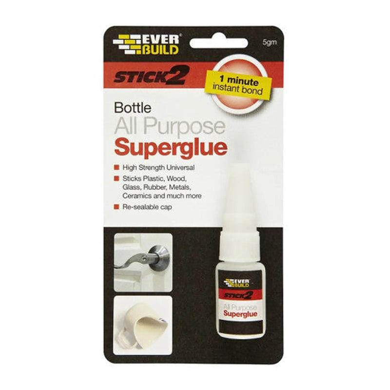 EverBuild All Purpose Superglue, 5g - Pack of 6