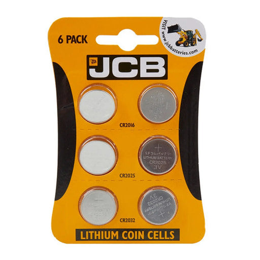 JCB Assorted Coin Cell Battery, 6 Pack - Pack of 12