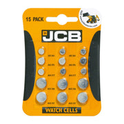 JCB Assorted Coin Cell Battery, 15 Pack - Pack of 10