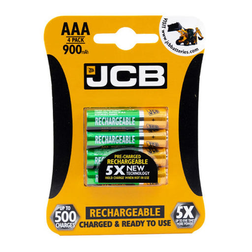 JCB Rechargeable AAA Batteries, 4 Pack - Pack of 10