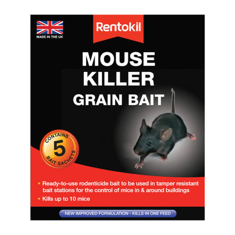 Rentokil - Mouse Killer Grain Bait - 5 Sachet - Pack of 6