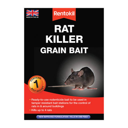 Rentokil - Rat Killer Grain Bait - 1 Sachet - Pack of 6