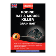 Rentokil - Rodine Rat & Mouse Killer Grain Bait - 4 Sachet - Pack of 6