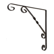 Wrought Iron Scroll Brackets, Black Finish 250mm - Pack of 10