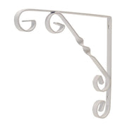 Wrought Iron Scroll Brackets, White Finish, 200mm - Pack of 10