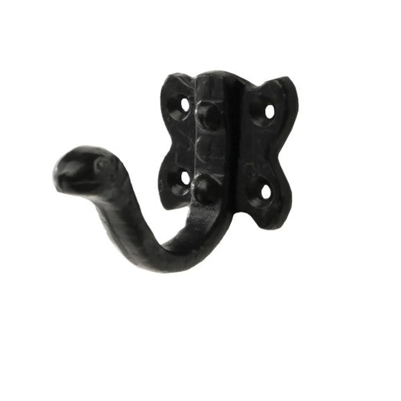Coat Hook, Black, 50mm - Pack of 10