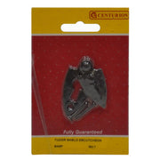 55mm x 25mm (2 1/8" x 1") Tudor Covered Shield Escutcheon - Pack of 3
