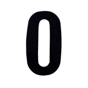 75mm Black Helvetica Bold Condensed Style Vinyl Number 0 - Pack of 10