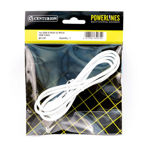 1M USB-A Male to Micro USB Cable - Pack of 3