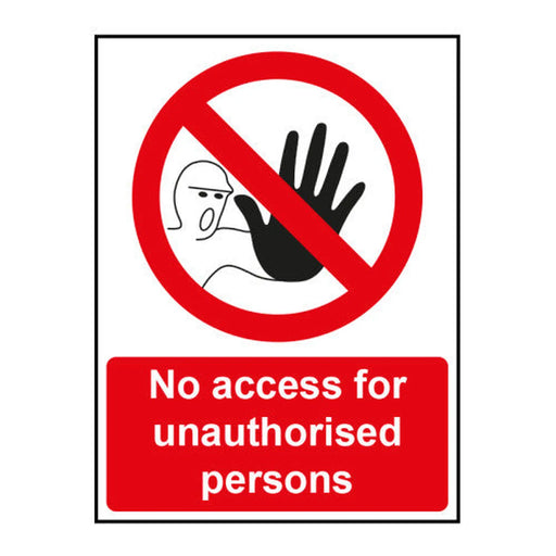 No access for unauthorised persons - SAV (150 x 200mm) - Min Order 4