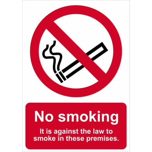 No smoking - It is against the law .. - SAV (150 x 200mm) - Min Order 4