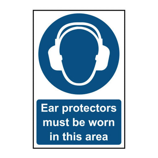 Ear protectors must be worn in this area - Self Adhesive PP (400 x 600mm)