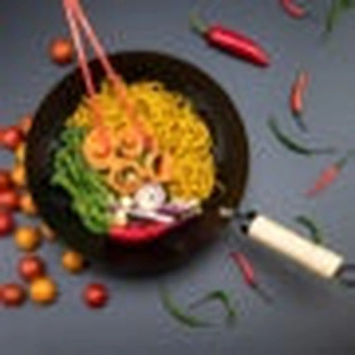 FIRST CHOICE Non Stick Wok With Wooden Handle 30cm