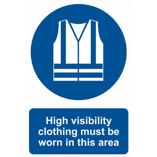 High visibility clothing must be worn 1.2mm Recyclable PP (400 x 600mm)