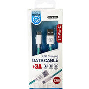 Extrastar Type C Charging Data Cable 1.2m Blue
