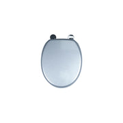 Croydex Flexi-Fix Toilet Seat Quartz Silver