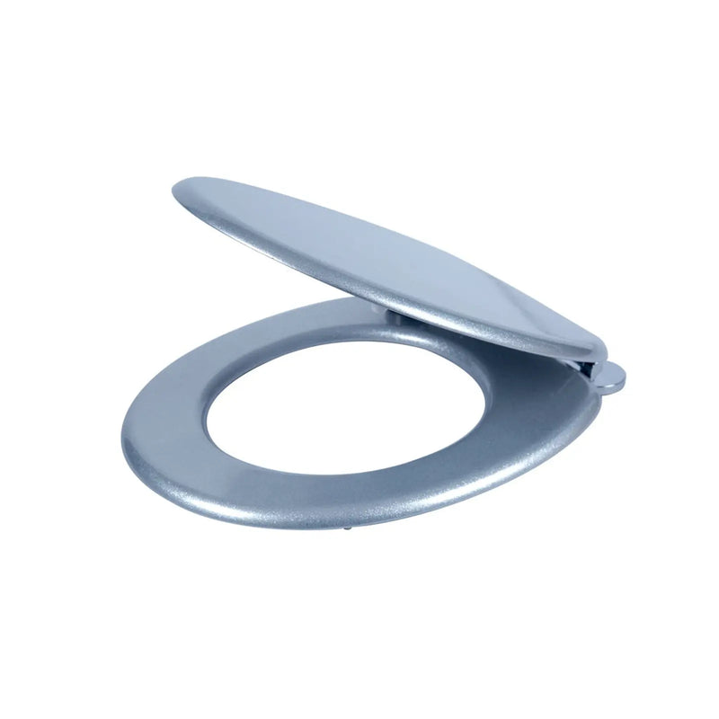 Croydex Flexi-Fix Toilet Seat Quartz Silver