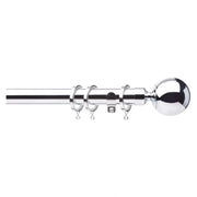 Jones Interiors Cosmos 28mm Metal Curtain Pole Kit Chrome 150cm