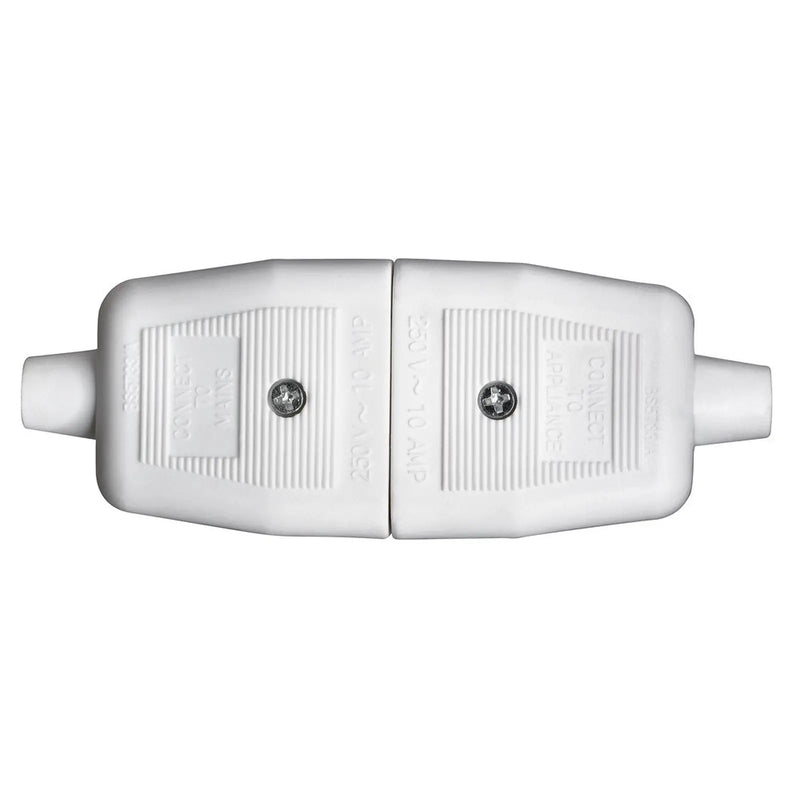Masterplug 10 Amp 3 Pin Heavy Duty N/Rev Connector White
