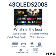 Hye 4K QLED Tizen OS WiFi Frameless Smart TV 43"