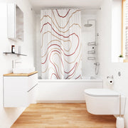 Croydex Shower Curtain 1800mm Pink Swirl