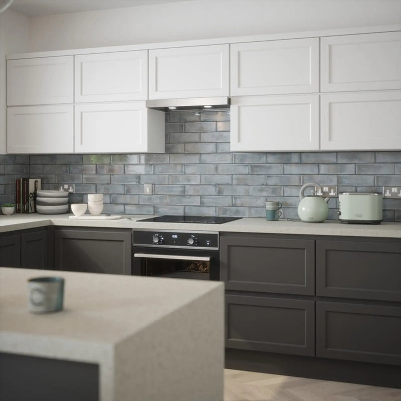 Johnson Tiles Melrose Pewter Gloss Wall Tile 245 x 75mm 0.99m2