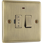 BG Antique Brass Switched Fused Connection Unit 13amp