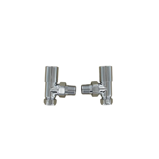 Securplumb Chrome Plated Angled Radiator Valve Pair 15mm