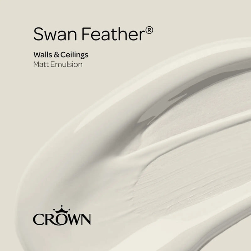 Crown Walls & Ceilings Matt 2.5L Swan Feather