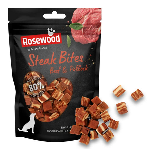 ROSEWOOD Steak Bites Beef Dog Treats 100g