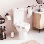 Croydex Toilet Seat Terrazzo Flexi Fix Pink