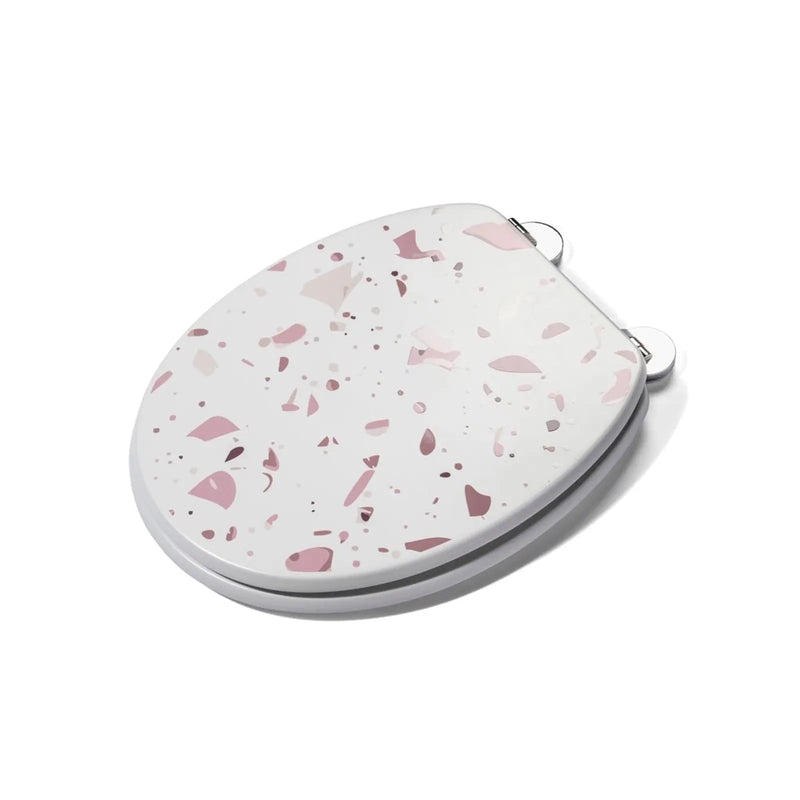 Croydex Toilet Seat Terrazzo Flexi Fix Pink