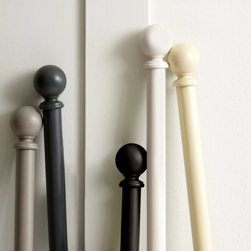 Jones Interiors Shore 35mm Wood Curtain Pole Kit Black 150cm