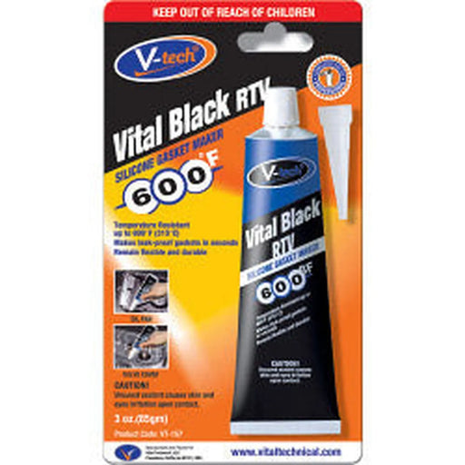 Streetwize V-Tech Gasket Makers - 85g Vital Black RTV