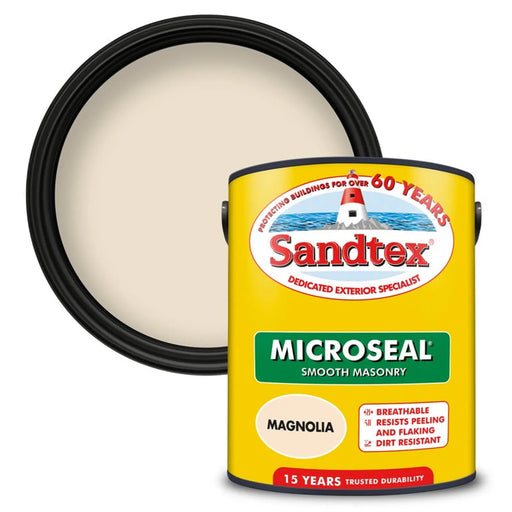 Sandtex Smooth Masonry Paint 5L Magnolia