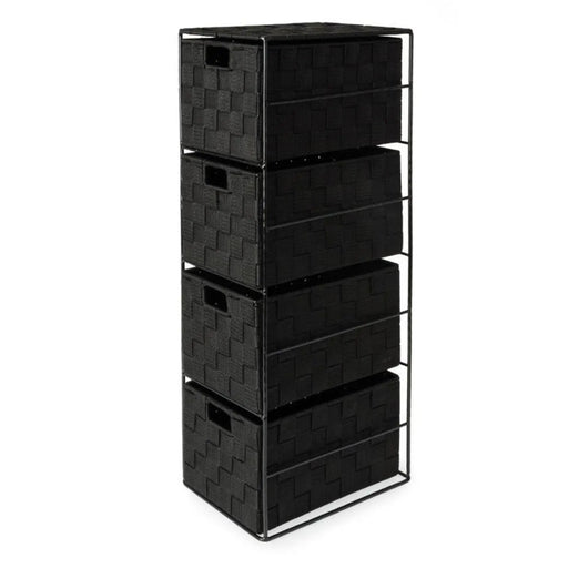 Blue Canyon Madrid 4 Drawer Cabinet Black