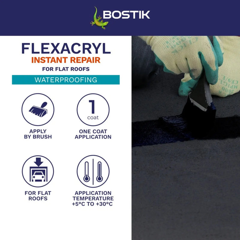Bostik Flexacryl Instant Repair 1kg Black