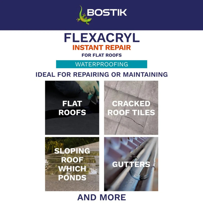 Bostik Flexacryl Instant Repair 1kg Black
