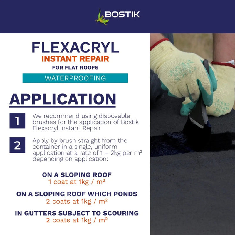 Bostik Flexacryl Instant Repair 1kg Black