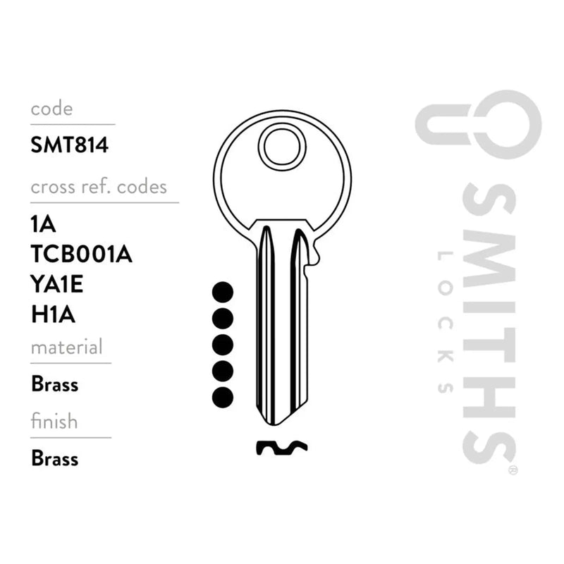 Smiths Locks Yale 5 Pin Cylinder Key Blank Pack 10