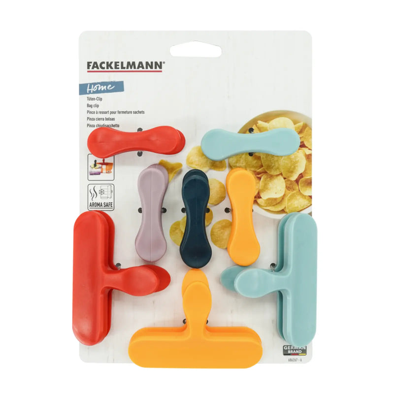 Fackelmann Bag Clips Multi Set 8 Multi Coloured