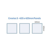 Cheshire Mouldings Wall Kit Ready Primed 420 x 420mm 3 Panel