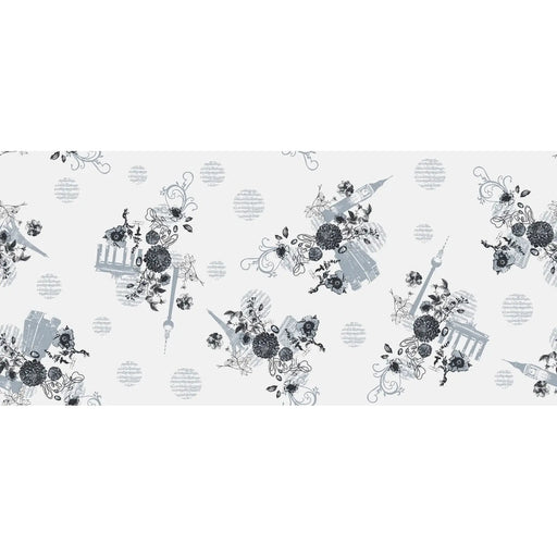 d-c-fix® Manhattan Tablecloth - Shirley Silver 20m Roll x 140cm