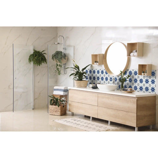 d-c-fix® Self Adhesive Wall Tile Alia Blue 15cm x 15cm / Pack Of 6