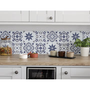 d-c-fix® Self Adhesive Wall Tile Alia Blue 15cm x 15cm / Pack Of 6
